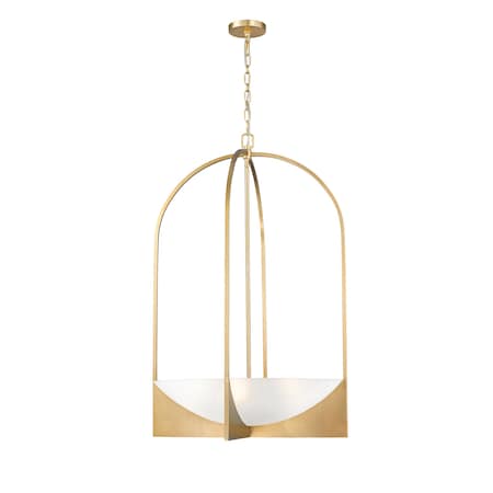 Z-Lite Devon Chandelier, 6-Light, 24 In.W x 38.25 In.H, Modern Gold/Sand Blast 1947-38MGLD